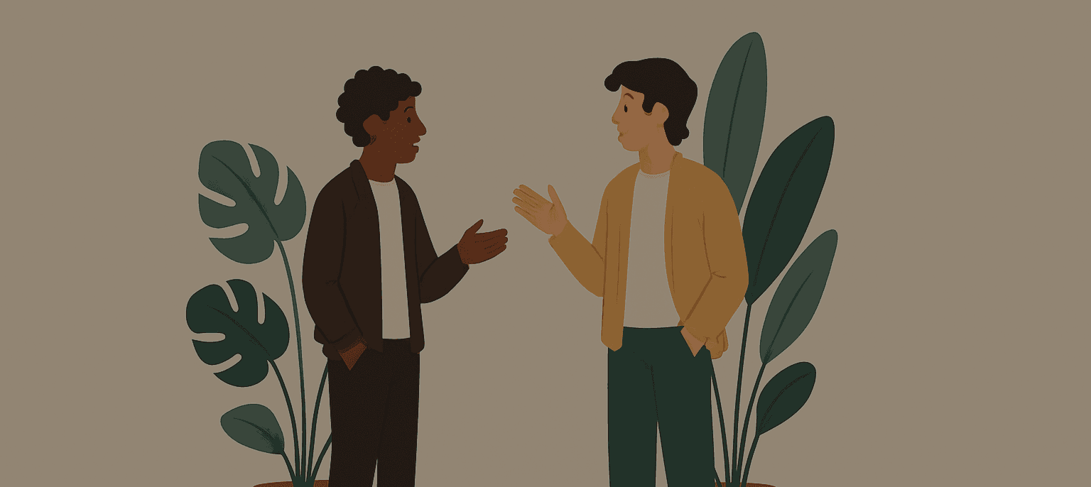 Two creators having a conversation
